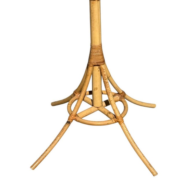 Vintage Rattan Coat Rack, 1960s For Sale - Image 6 of 11