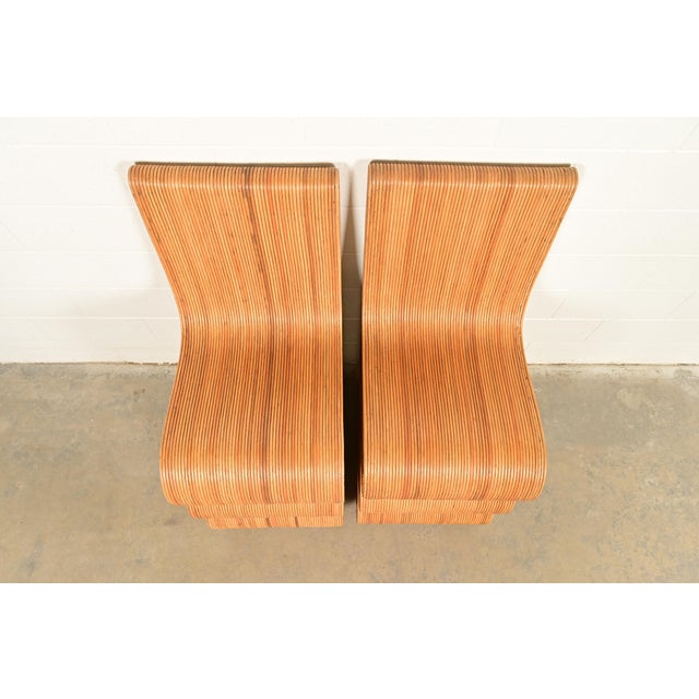 1980s Gabriella Crespi Style Italian Pencil Rattan Bar Stools, Pair For Sale - Image 5 of 12