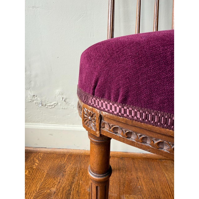 Textile Pair of Louis XVI Armless Chair For Sale - Image 7 of 8