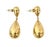Vintage Pair of 14K Gold Textured Drop Earrings. Earrings are in a beautiful sculptural teardrop silhouette with a finely...