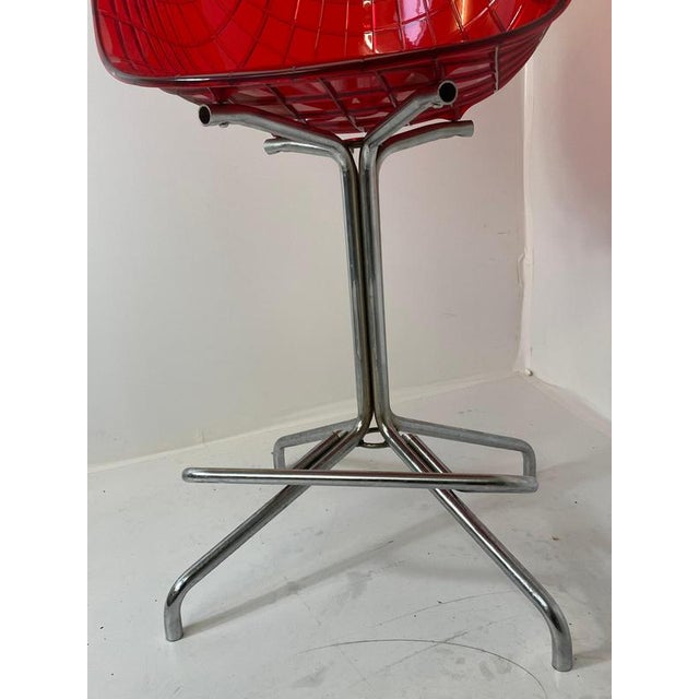 Meridiana Hard Plastic Design Bar Stool on Four-Legged Base by Christophe Pillet for Driade For Sale - Image 6 of 7