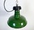 Industrial Green Enamel Factory Pendant Lamp, 1960s For Sale - Image 9 of 18
