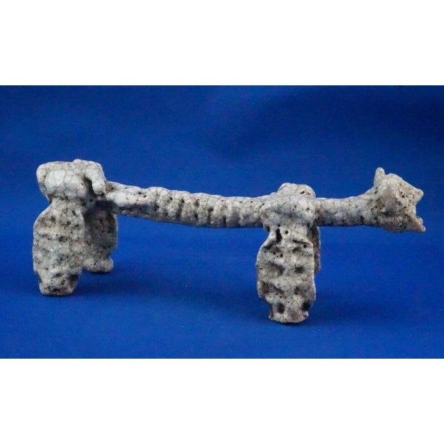 Carlo Zauli School, Stylized Dog, Italy, 1920s, Acid-Treated Ceramic For Sale - Image 4 of 18