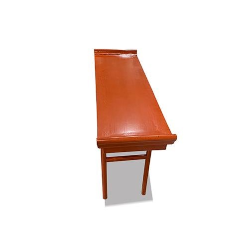 1980s Simple Wing Console Table With Cloud Apron Design For Sale - Image 5 of 5