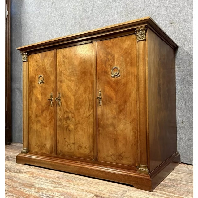 Empire Style Sideboard in Mahogany and Gilded Bronze, 1950s For Sale - Image 3 of 8