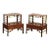 Vintage Mid-Century Modern Walnut Asian Inspired Nightstands - A Pair For Sale