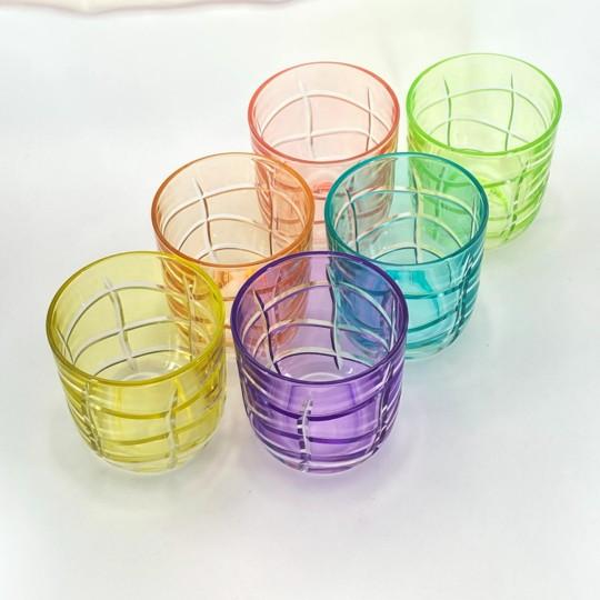 Dior Maison Pastel Harmony Tortoiseshell Small Glasses With Toile Presentation Box, Complete Set of 6 For Sale In Philadelphia - Image 6 of 17
