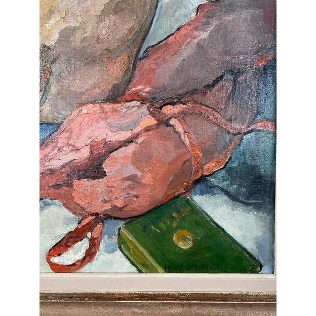 1930s Seated Nude, 1938, Oil Painting on Canvas, Framed For Sale - Image 5 of 9