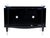 Art Deco Sideboard in Black High-Gloss Lacquer with Chrome Sabots and Chrome Fittings, 1940s For Sale - Image 9 of 9