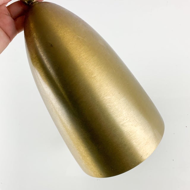 Vintage Prescolite MCM Gold Tone Anodized Aluminum Bullet Cone Wall Sconce Light For Sale - Image 4 of 11