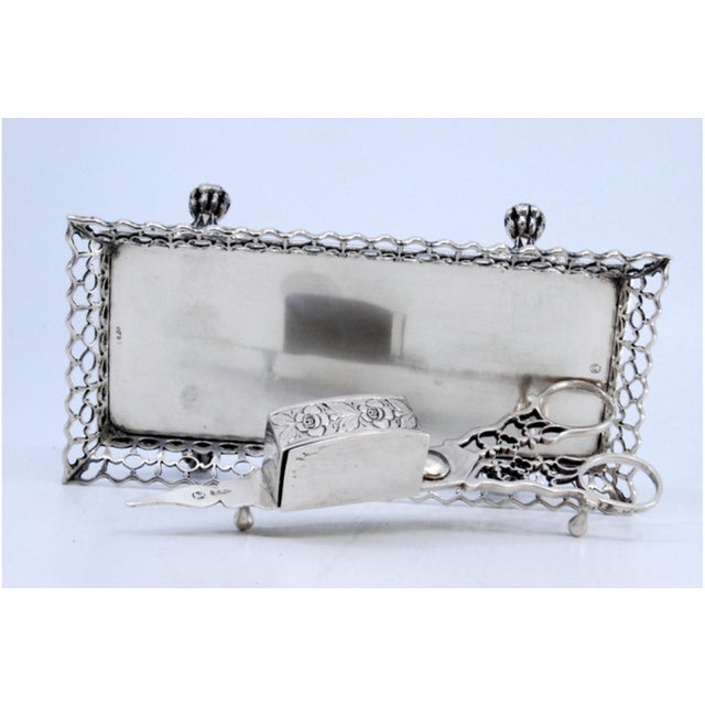 Silver Morrões Tray and Scissors with Wire Rack, Set of 2 For Sale - Image 6 of 8