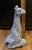 Ceramic Vintage MCM Andrea by Sadek Blue & White Painted Fishnet Sitting Giraffe 13" Tall Figurine For Sale - Image 7 of 7