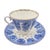 This hand-decorated Lomonosov porcelain teacup and saucer set, a delicate treasure from St. Petersburg, captures the...