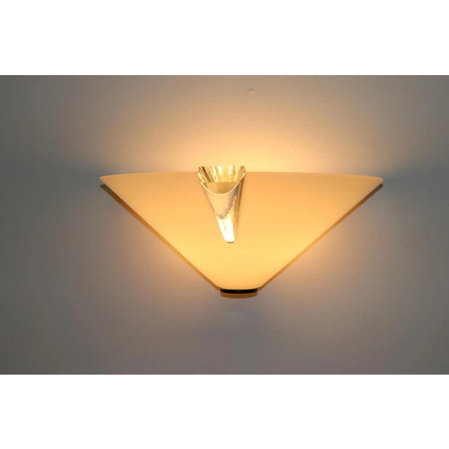 Itre 1980s Modern Murano Wall Lamp White Glass For Sale - Image 4 of 13