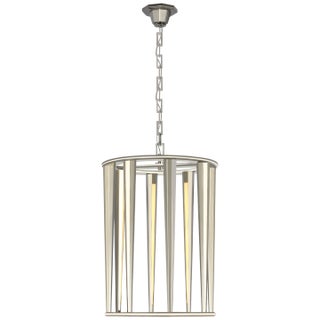 Thomas O'Brien for Visual Comfort Signature Galahad Medium Lantern in Polished Nickel For Sale