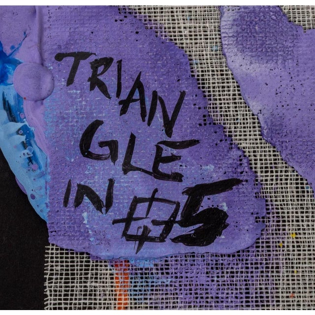 Elfi Schuselka "Triangle in 5" Mixed Media on Mesh For Sale - Image 10 of 10