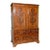English Mahogany Two Door Cabinet With Prince of Wales Raised Carving For Sale
