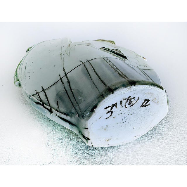 Late 20th Century Vintage Slab-Built Studio Pottery Abstract Glazed Vase, Terracotta For Sale - Image 5 of 5