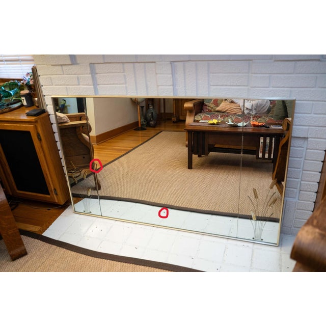1950s Mid-Century Multi-Panel Segmented Over-Mantel Mirror by Hart Mirror Plate Co. For Sale - Image 10 of 10