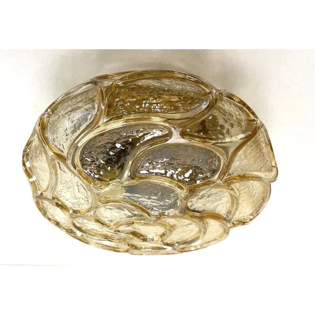 Amber Glass Ceiling or Flush Mount, Germany, 1960s For Sale - Image 9 of 13