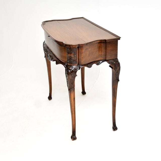 Antique Victorian Carved Walnut Console Table, 1860s For Sale - Image 6 of 16