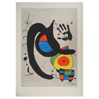 Joan Miro, Woman with Bird, Original Lithograph For Sale