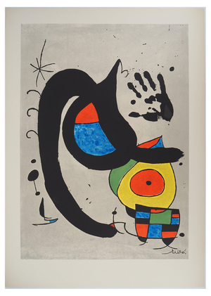 Joan Miro, Woman with Bird, Original Lithograph