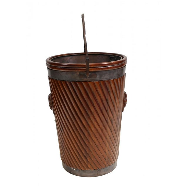 Irish Brass Bucket Planter For Sale - Image 3 of 10