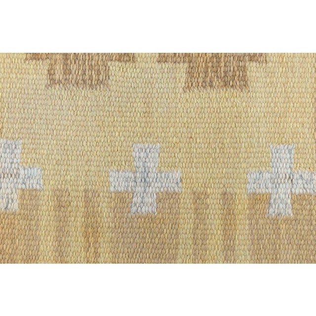 Doris Leslie Blau Midcentury Swedish Yellow Flat-Weave Rug by Ingegerd Silow For Sale - Image 9 of 10
