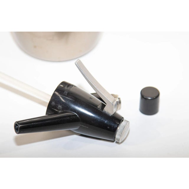 Metal Vintage Boc Silver Soda Syphon England 1960 For Sale - Image 7 of 11