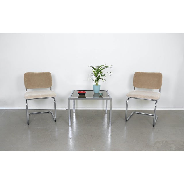 Square Chrome and Glass Coffee Table in the style of Milo Baughman, Germany, 1970s For Sale - Image 3 of 18