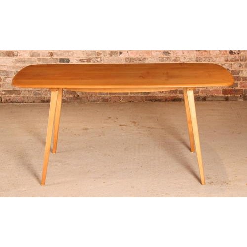 Mid Century Ercol Model 382 Plank dining table, circa 1960s. Excellent fully restored condition. W 153cm D 77cm H 72cm
