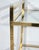 Metal 3-Tier Shelf in Brass and Glass in the style of Vandel, 1970s For Sale - Image 7 of 18