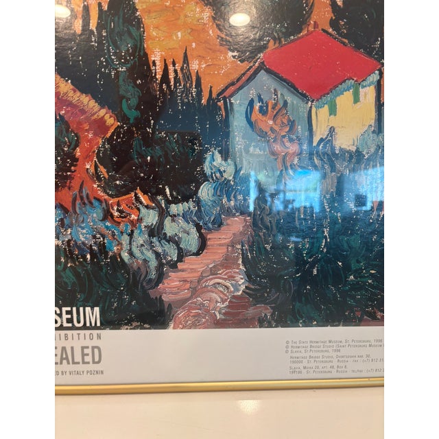 Vintage State Hermitage Museum Van Gogh Hidden Treasures Revealed Framed Exhibition Poster For Sale - Image 17 of 18