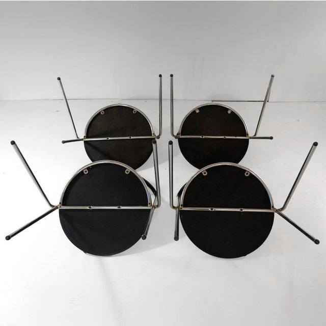 Industrial Stackable Dining Chairs in the style of Hans Eichenberger, 1970s, Set of 4 For Sale - Image 12 of 13
