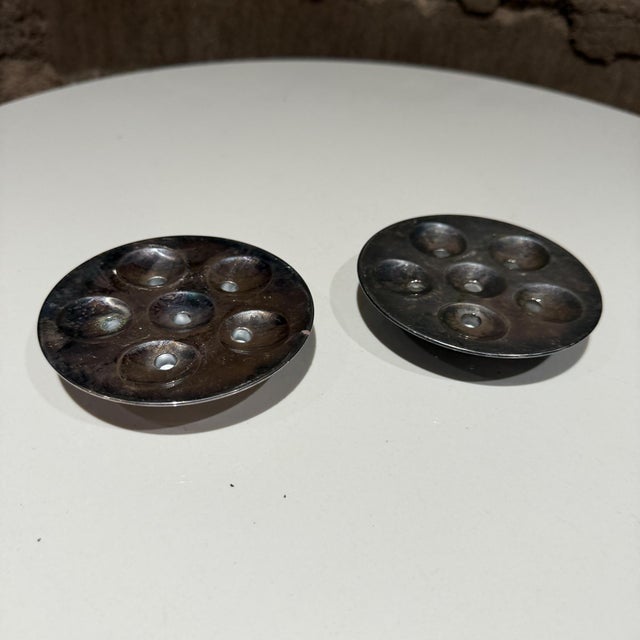 Mid-Century Modern Dansk Saucer Spray Candle holdersJens Harald Quistgaard JHQ For Sale - Image 3 of 10