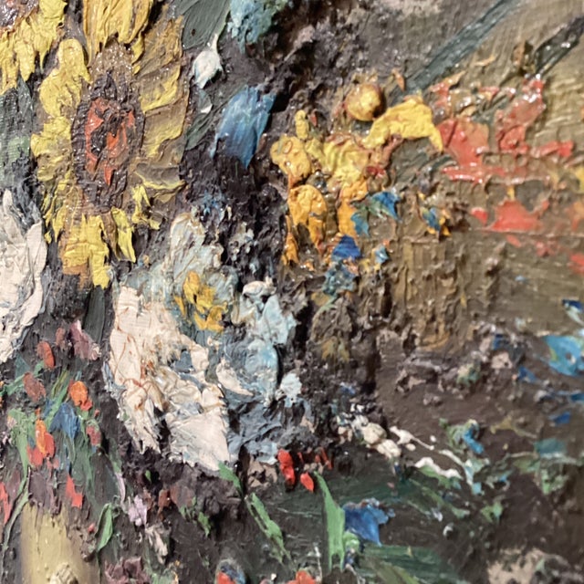 1960s Vintage Original Robert Helman Vibrant Color Still Life Oil Painting Signed, Framed For Sale - Image 9 of 12