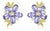 Nina Zhou 6.19ctw Tanzanite Yellow Sapphire Diamond Blossom Earrings For Sale