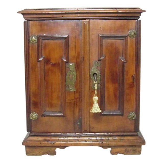 18th C. Italian Table Top Collectors Cabinet For Sale