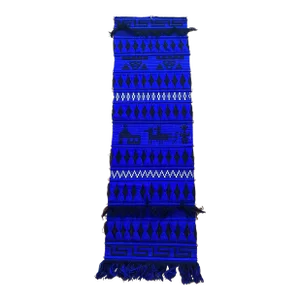 Vintage Blue & Black Woven Ecuadorian Wall Hanging