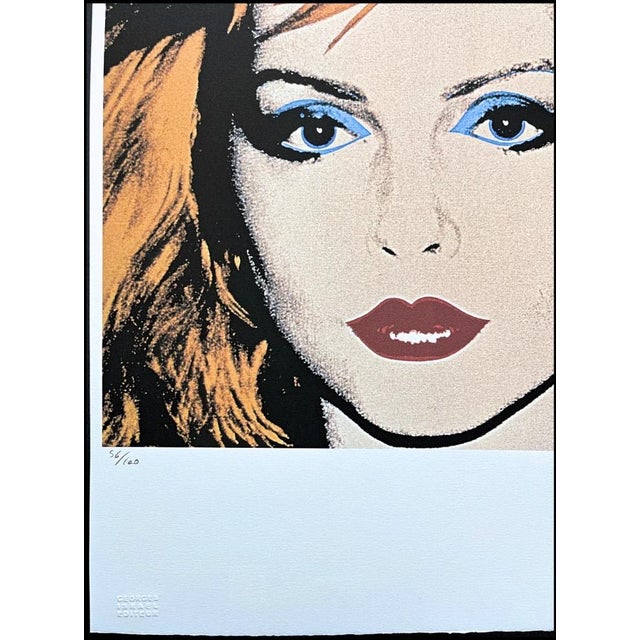 Andy Warhol (after) "Debbie Harry orange" offset lithograph in colors on Arches paper, Georges Israel Editeur, sheet size...