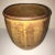 Mid century modern Medium sized deep planter. Features incised neutral brown bowl with drain hole. Signed RSK.
