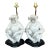 Vintage Boho Italian Glazed Ceramic Monkey Lamps - A Pair For Sale