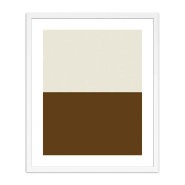 Color Studies, Cloud/Brown by Pencil & Paper in White Frame, Small Art Print For Sale