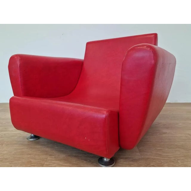 Set of Mid-Century Red Armchairs, 1969 For Sale - Image 11 of 12