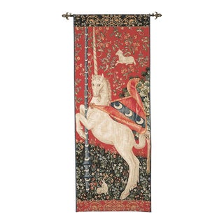 Unicorn Portiere Loom Woven Tapestry - 185x70cm (6'1"x2'4") - Requires Rod Size 2 For Sale