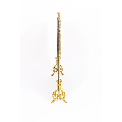 Antique French Floral and Musical Trophy Gilt Bronze Fire Screen, 1800s For Sale - Image 10 of 13