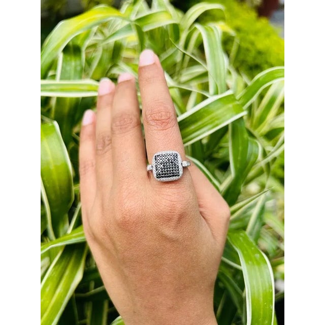 This is part of Chairish’s Fine Jewelry assortment. Unique Two-In-One Cushion Flip Diamond Ring in 18K Gold featuring...