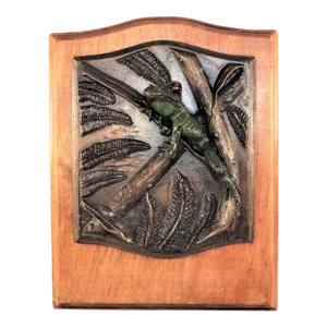 21st Century Bronze Frog Sculpture Plaque by Aaron Hagar