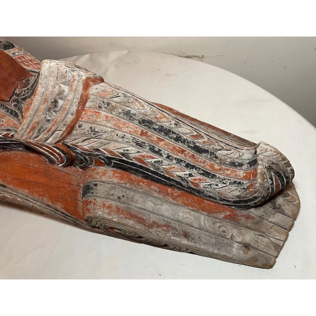 Huge Antique Carved Wood House Facade Singa Indonesia North Sumatra Batak Tribe For Sale In New York - Image 6 of 16